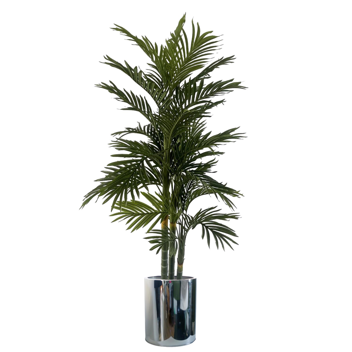 51cm x 41cm Extra Large Silver Metal Planter – Oversized Indoor Plant Pot