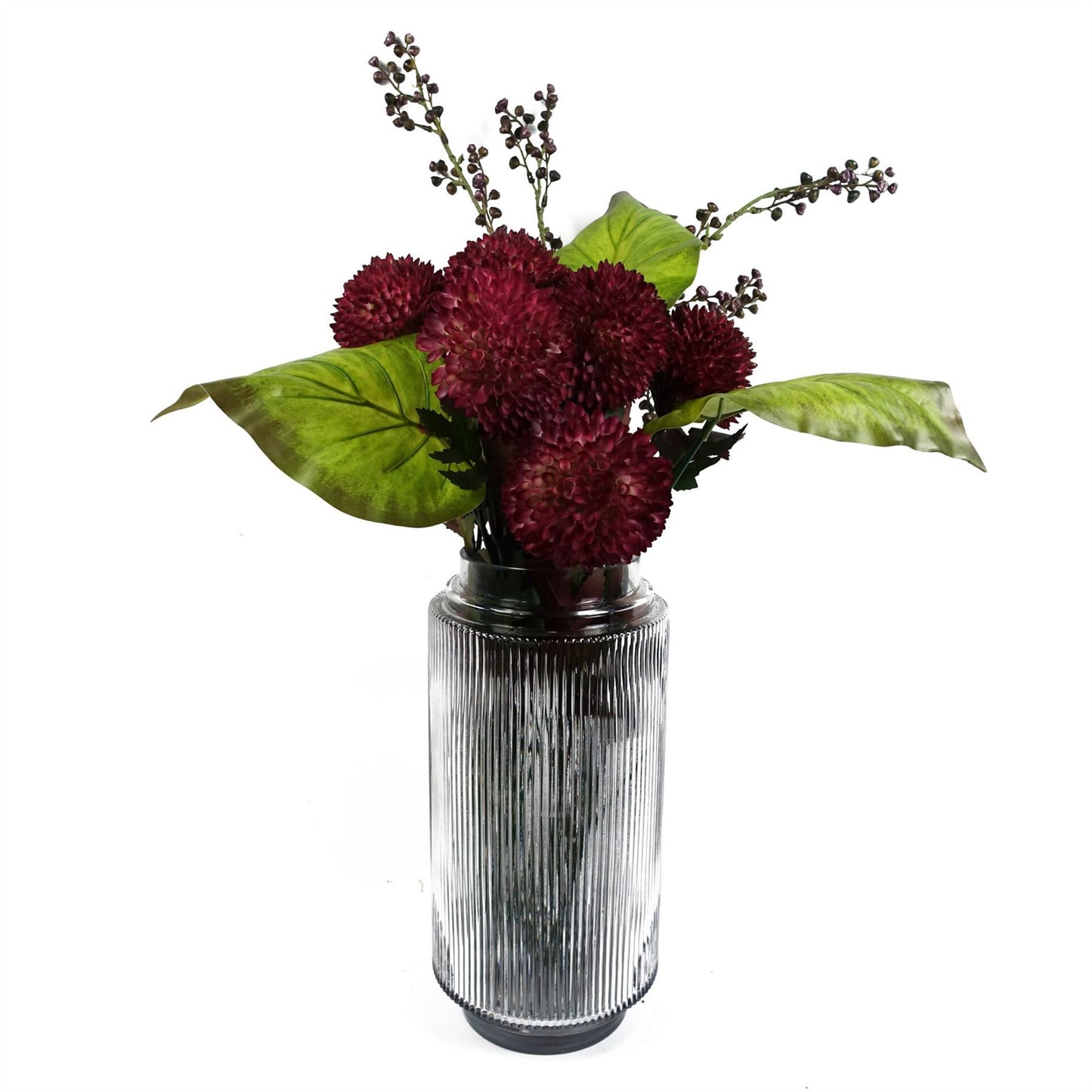70cm Medium Artificial Pink Ball Dahlia Flower – Faux Dahlia Stem