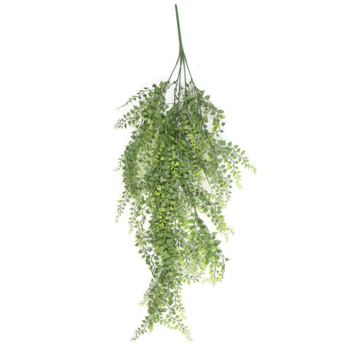6 x 82cm Medium Hanging Artificial Trailing Button Ferns – UV & Fire Resistant Faux Plant Set