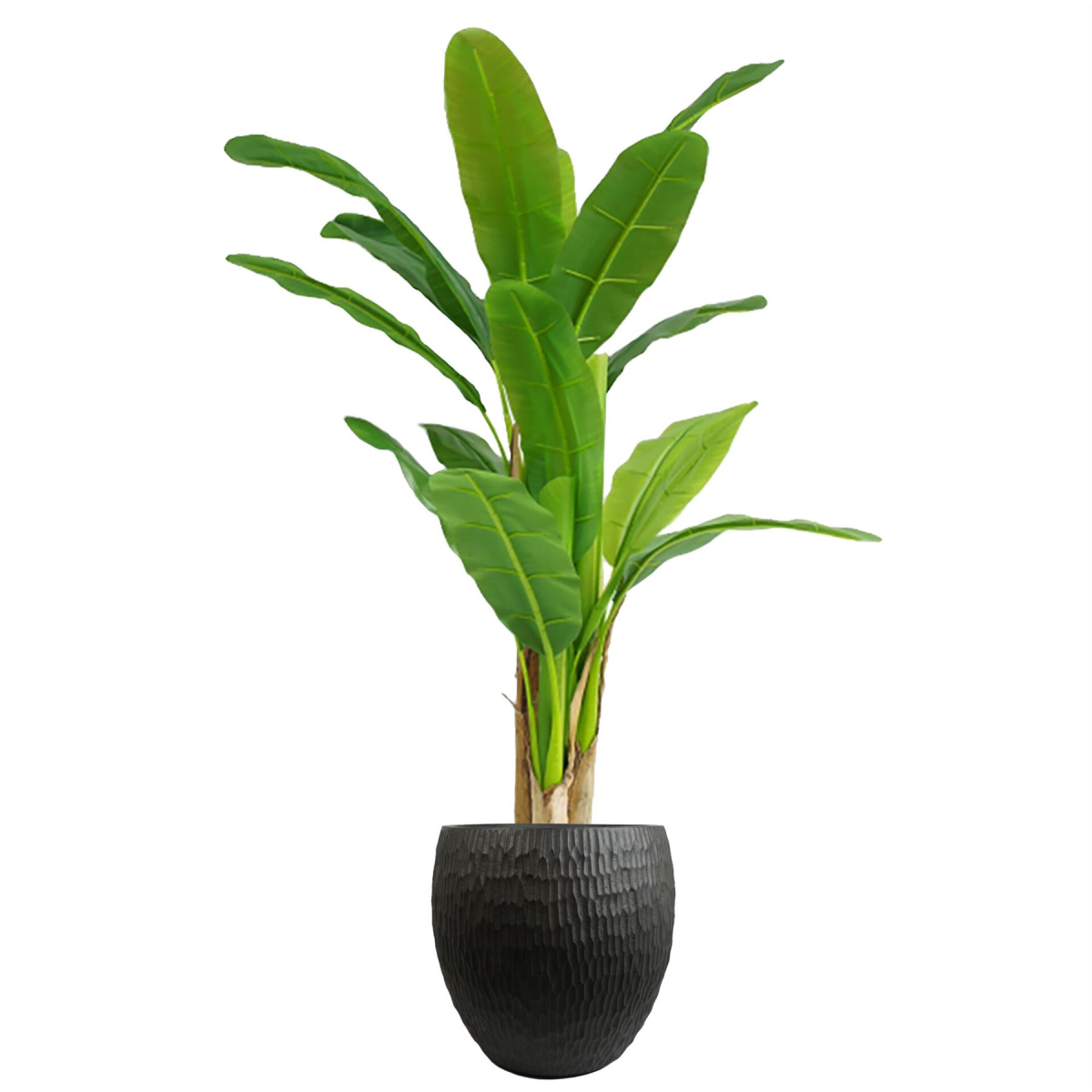 43cm x 43cm Extra Large Grey Embossed Composite Planter – Modern Stone-Effect Plant Pot
