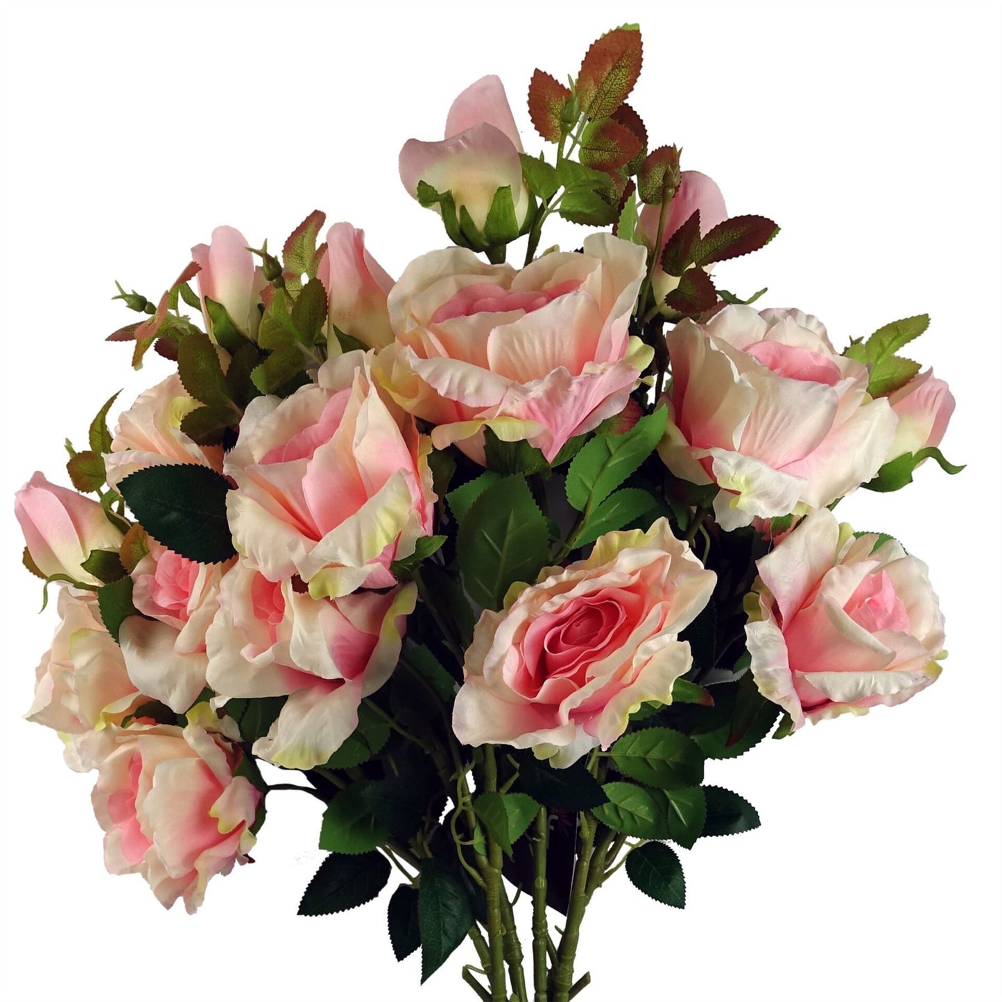 80cm Medium Artificial Pink Rose Stem – Faux Pink Rose Flower for Vases & Arrangements
