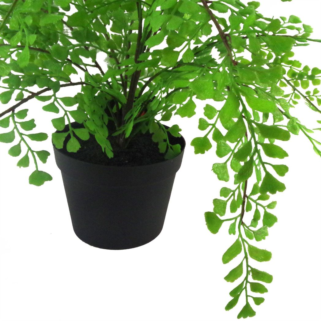35cm Small Artificial Southern Maidenhair Fern – Potted Faux Fern Plant