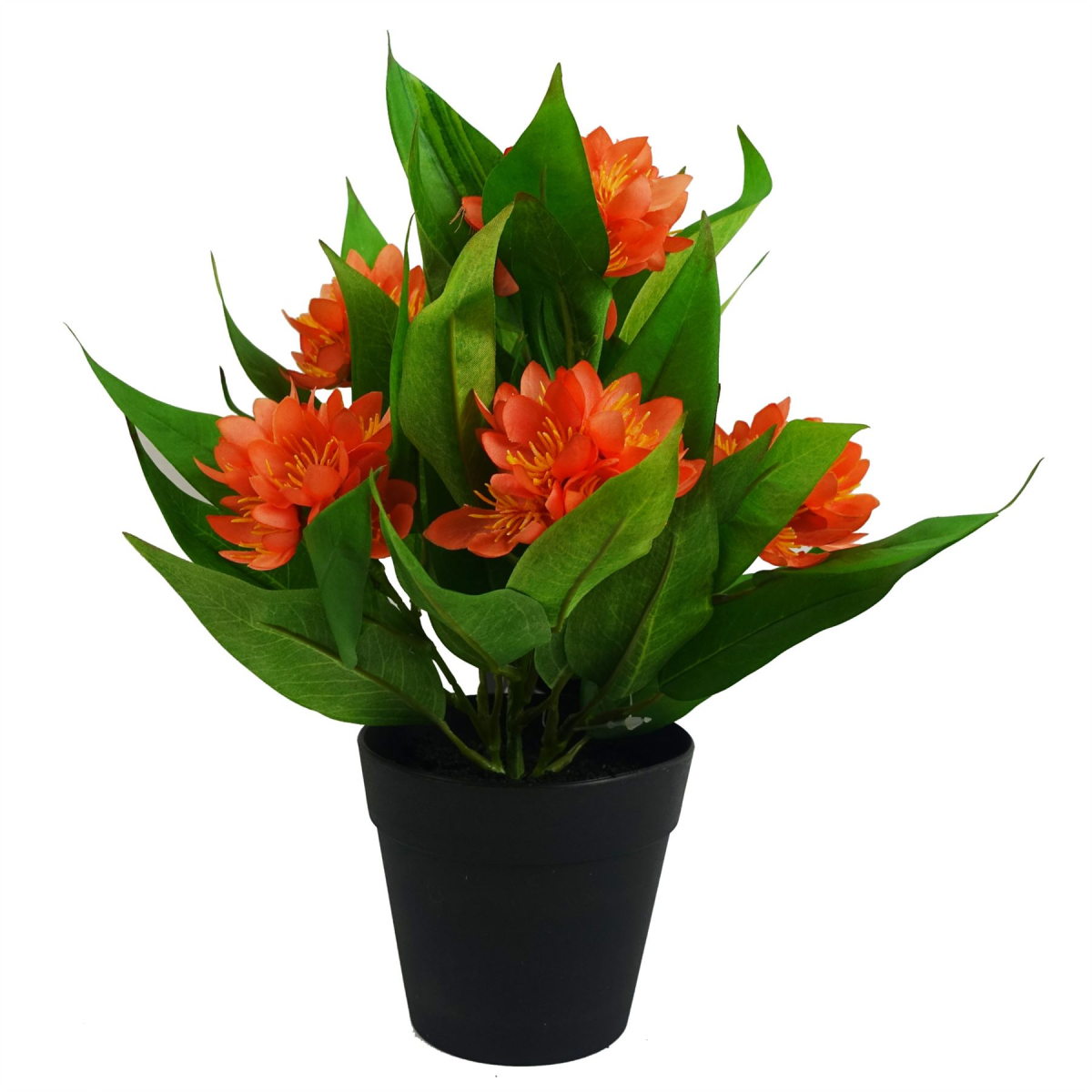 3 x 18cm Small Artificial Freesia Flowers Orange, Pink & Yellow – Indoor Flowering Plants