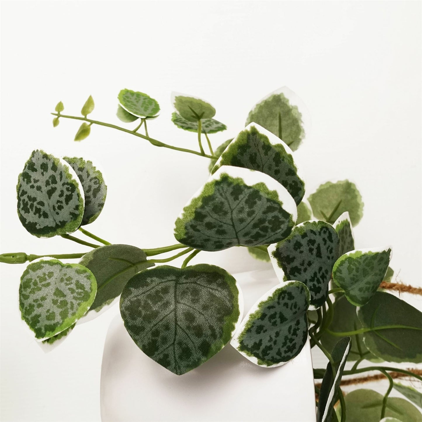 90cm Large Artificial Hanging String of Hearts Plant – Realistic Green Trailing Plant in Decorative Pot