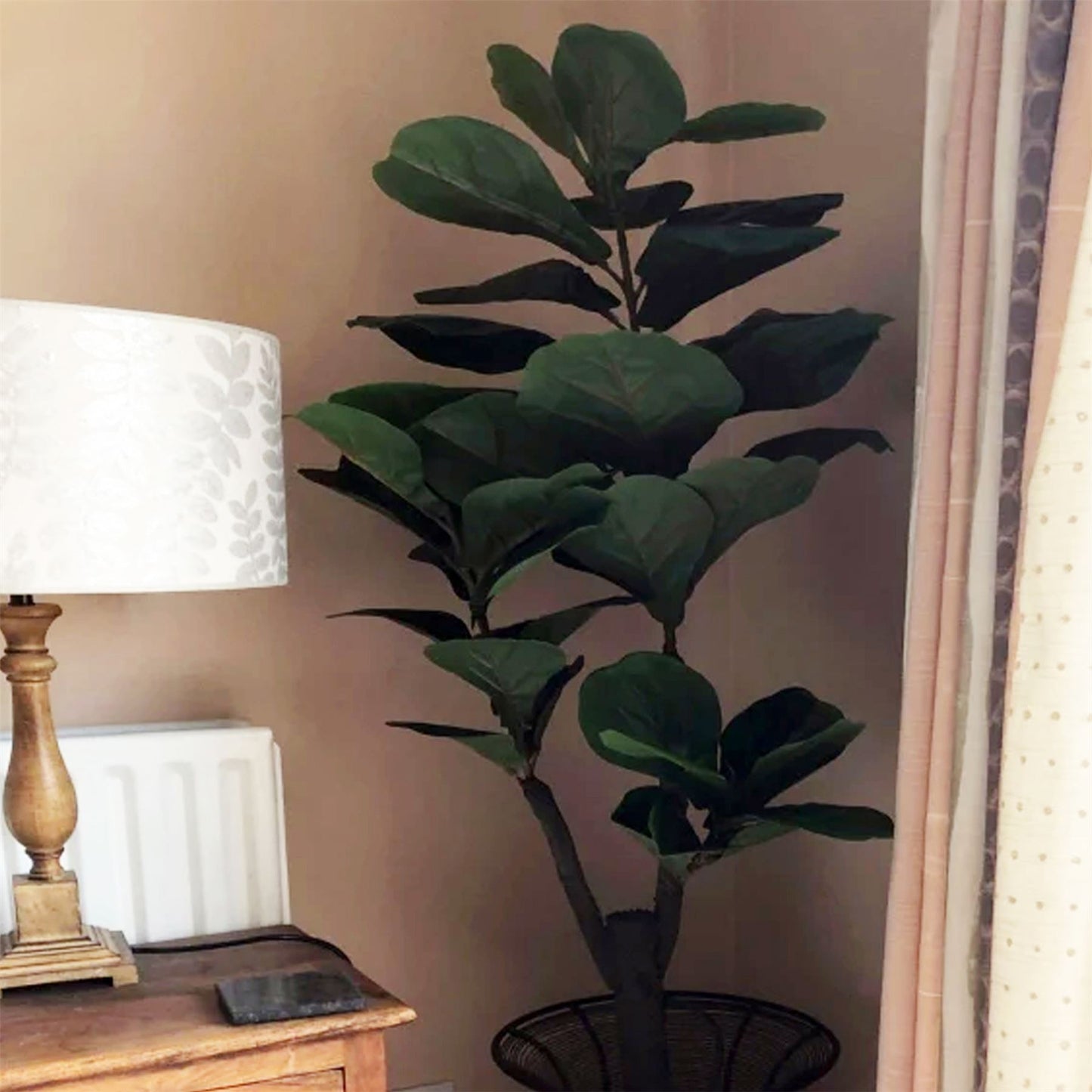 120cm Medium Artificial Fiddle Leaf Fig Tree – Ficus Lyrata Indoor Plant