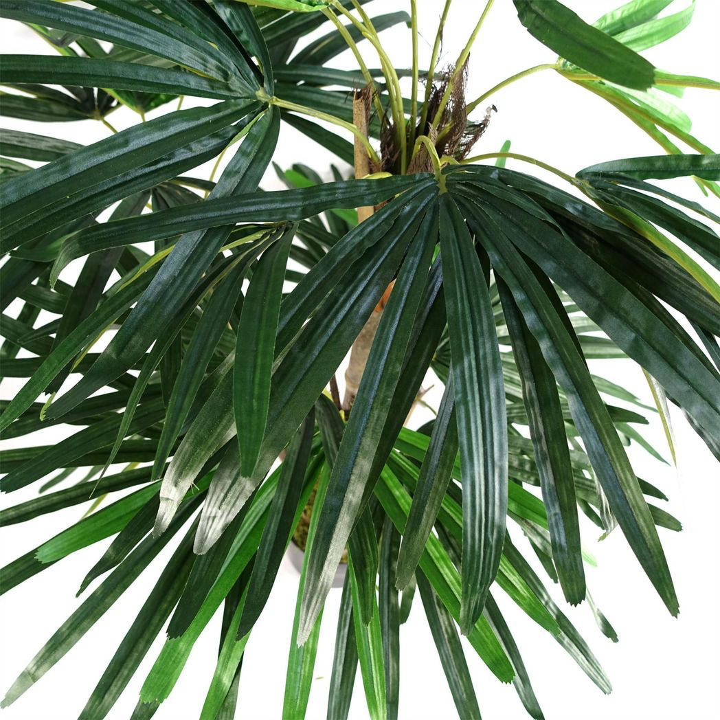 100cm Medium Artificial Raphis Palm Tree – Realistic Faux Indoor Palm