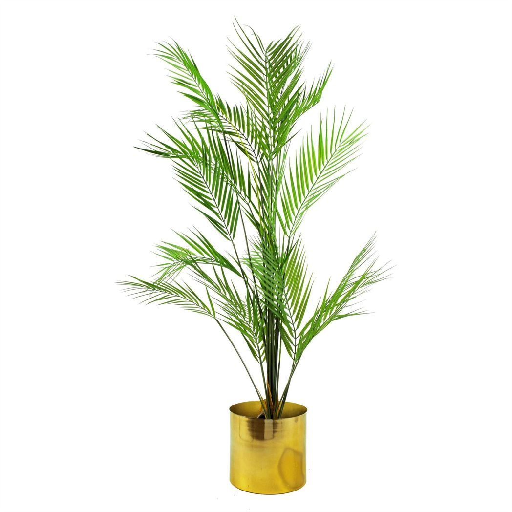 118cm Large Artificial Palm Stem – Realistic 11 Leaf Tropical Foliage