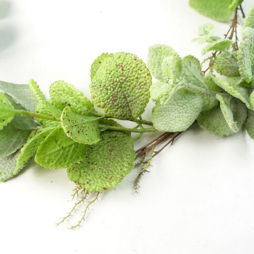 125cm Large Artificial Hanging & Trailing Mint Leaf Garland – Realistic Faux Greenery for Indoor Décor