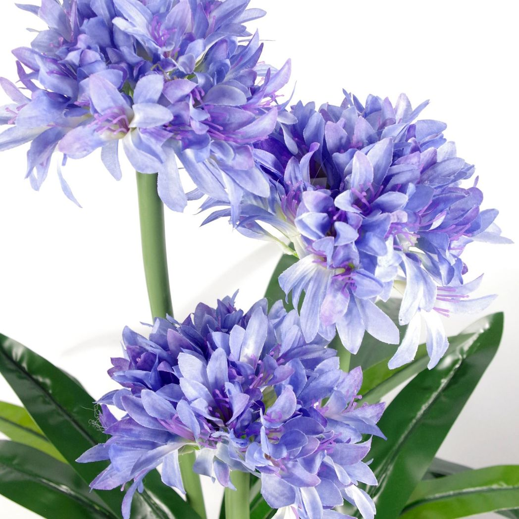 90cm Large Artificial Blue Agapanthus Plant – Realistic Faux Flowers