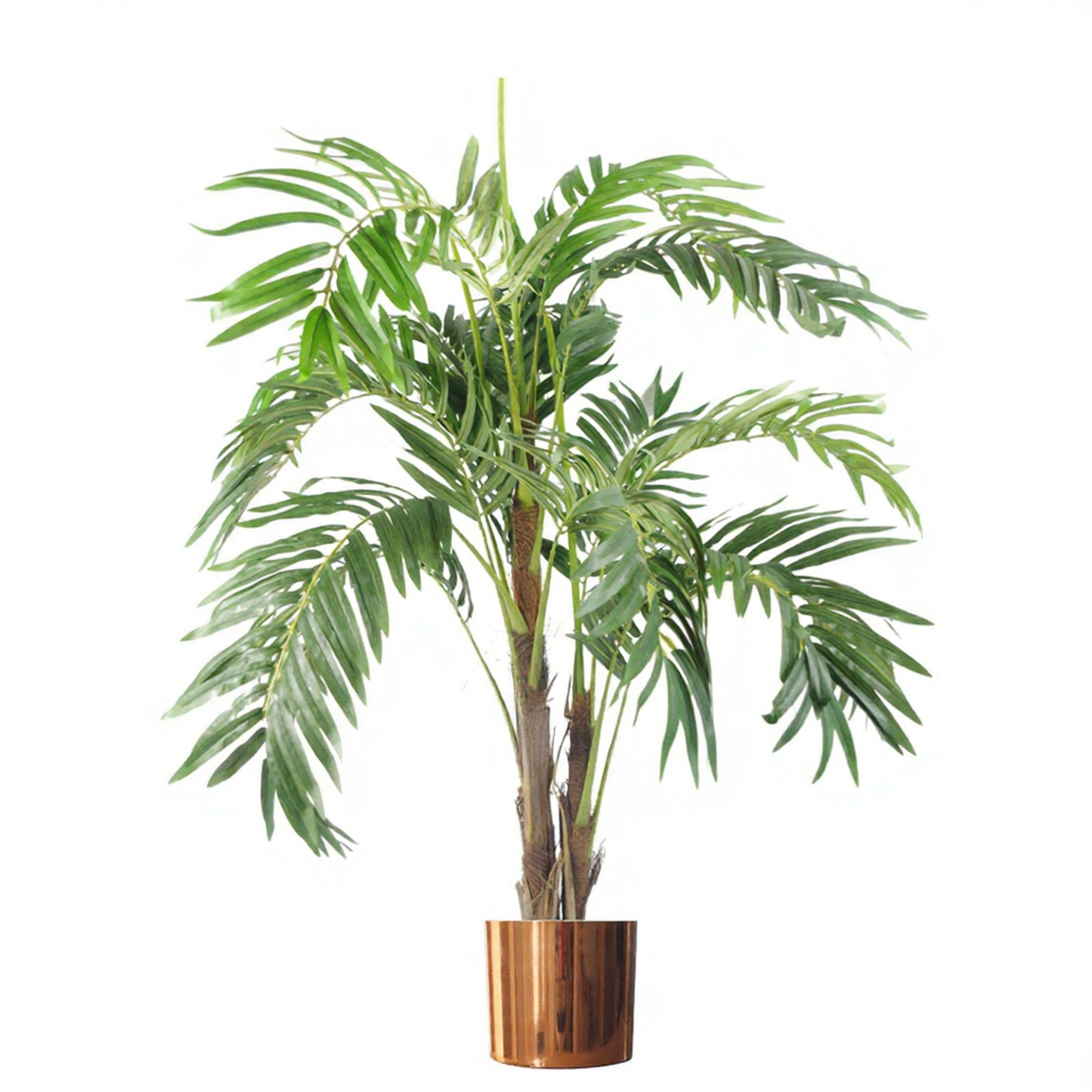 120cm Medium Artificial Palm Tree in Copper Planter – Realistic Indoor Tropical Plant