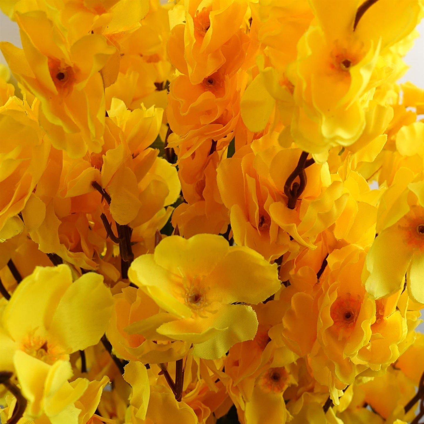 90cm Small Artificial Yellow Blossom Tree – Realistic Faux Indoor Blossom Plant