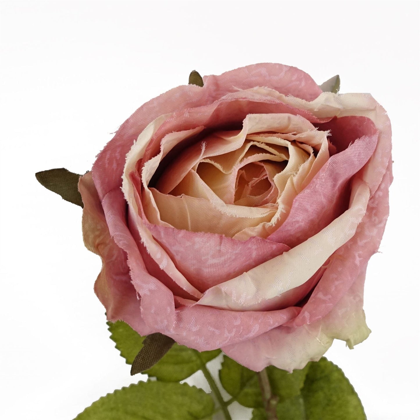 6 x 70cm Medium Artificial Light Pink Rose Stems – Realistic Faux Rose Flowers