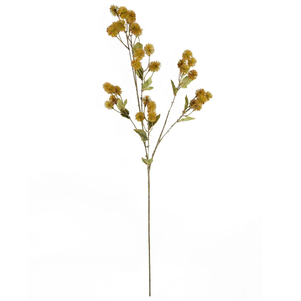 85cm Medium Artificial Yellow Craspedia Flower – Realistic Faux Stem