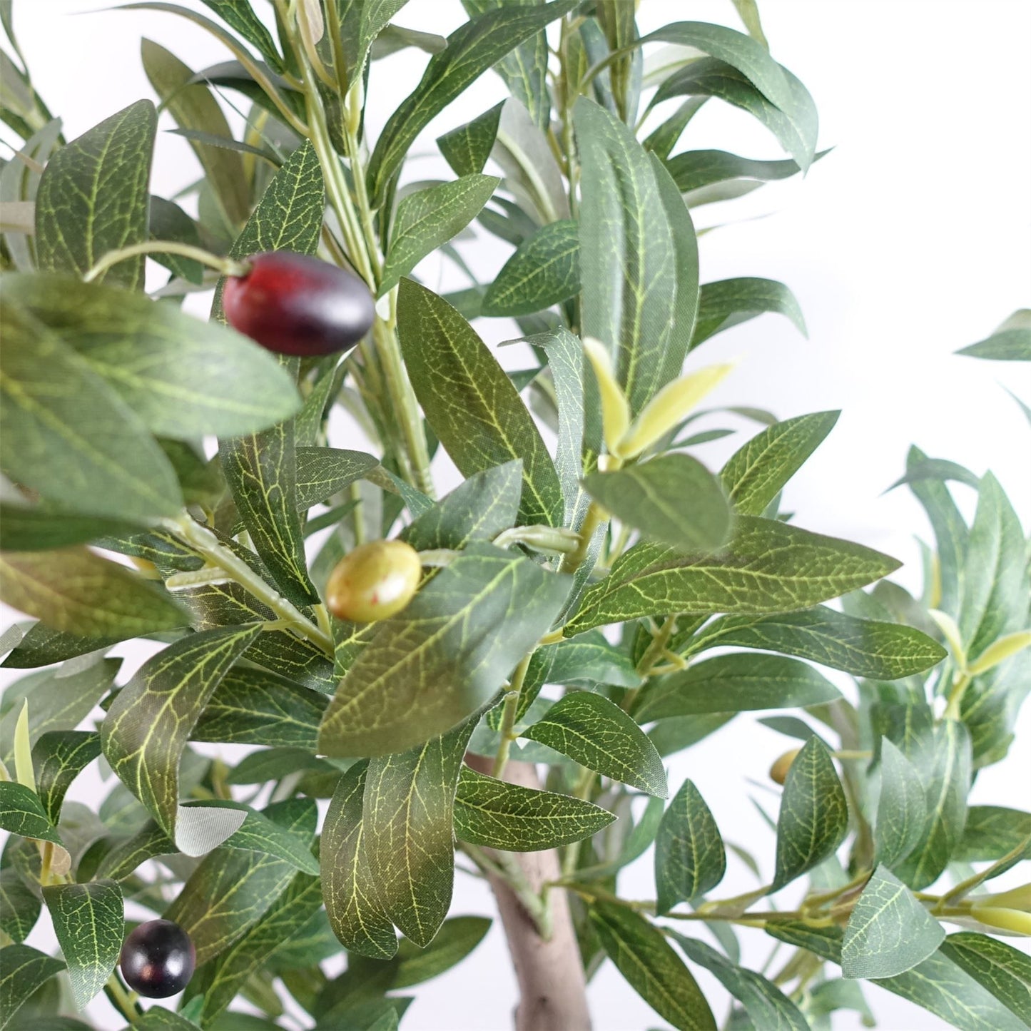 120cm Medium Artificial Olive Tree – Natural Wooden Trunk & Realistic Foliage