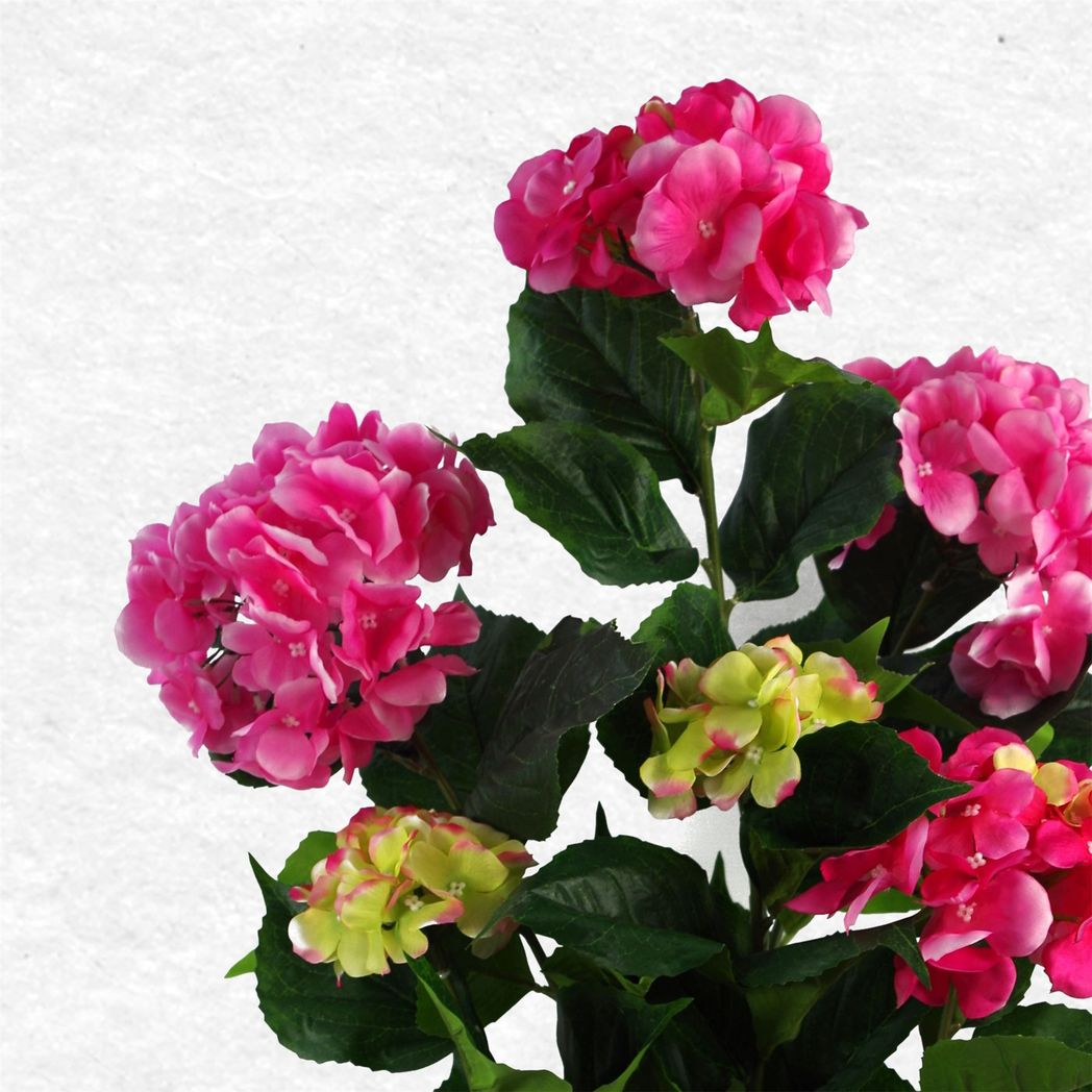90cm Large Artificial Pink Hydrangea Bush – Realistic Faux Hydrangea Plant