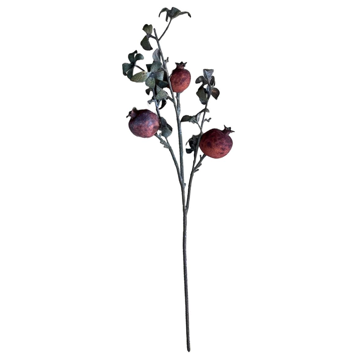 75cm Medium Artificial Pomegranate Stem – Realistic Faux Fruit