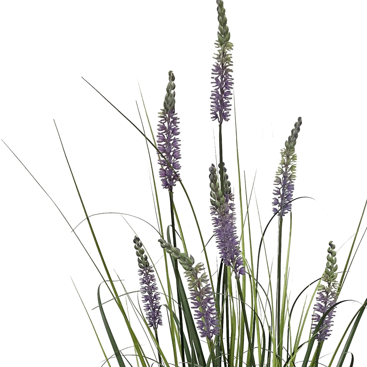 125cm Large Artificial Lavender Grass Plant with Pot – Tall Faux Grass
