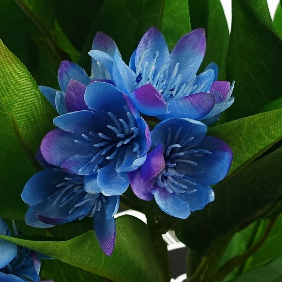 3 x 18cm Small Artificial Freesia Flowers Blue, Pink & White – Indoor Flowering Plants