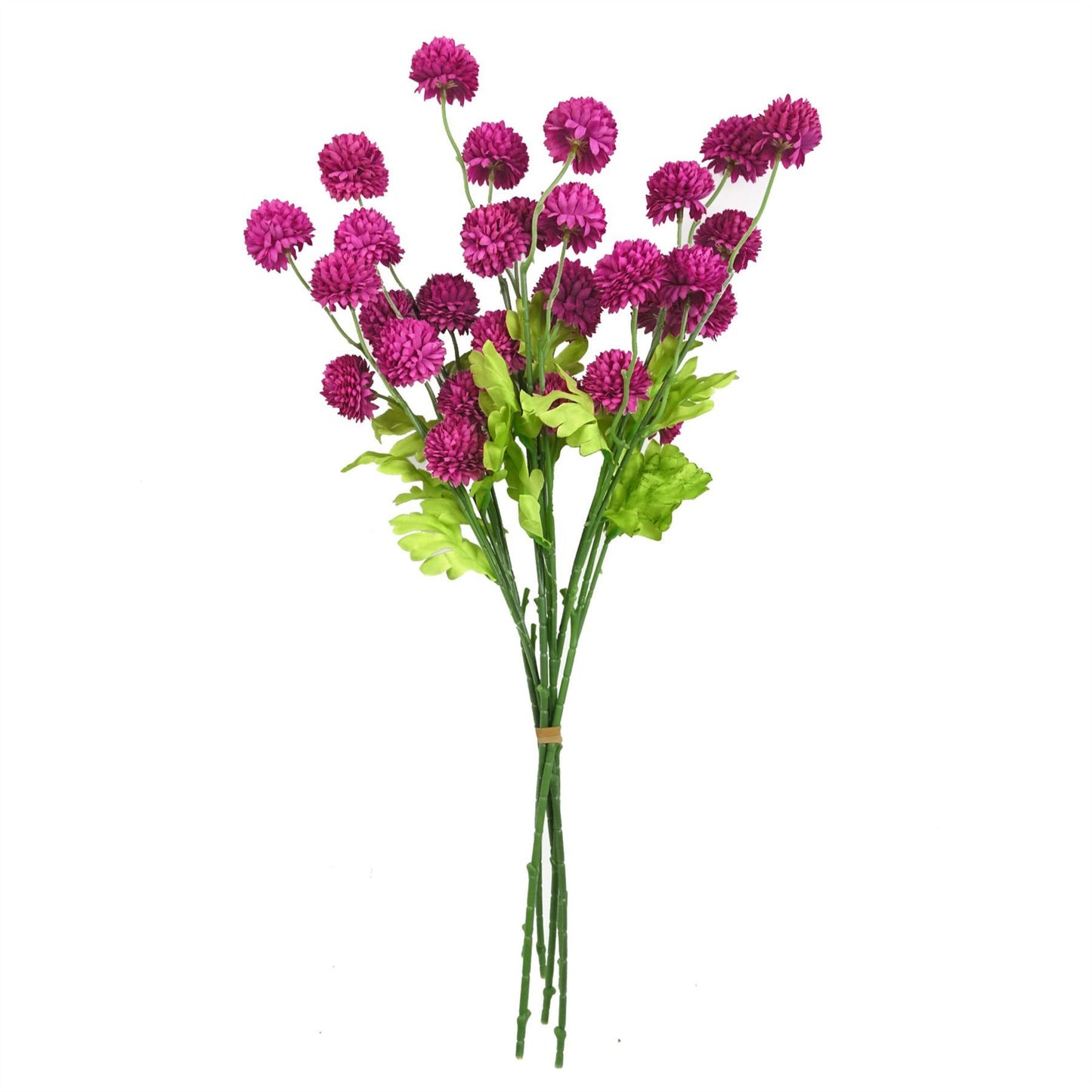 50cm Small Artificial Pink Dahlia Pompom Stem – Faux Dahlia Flower