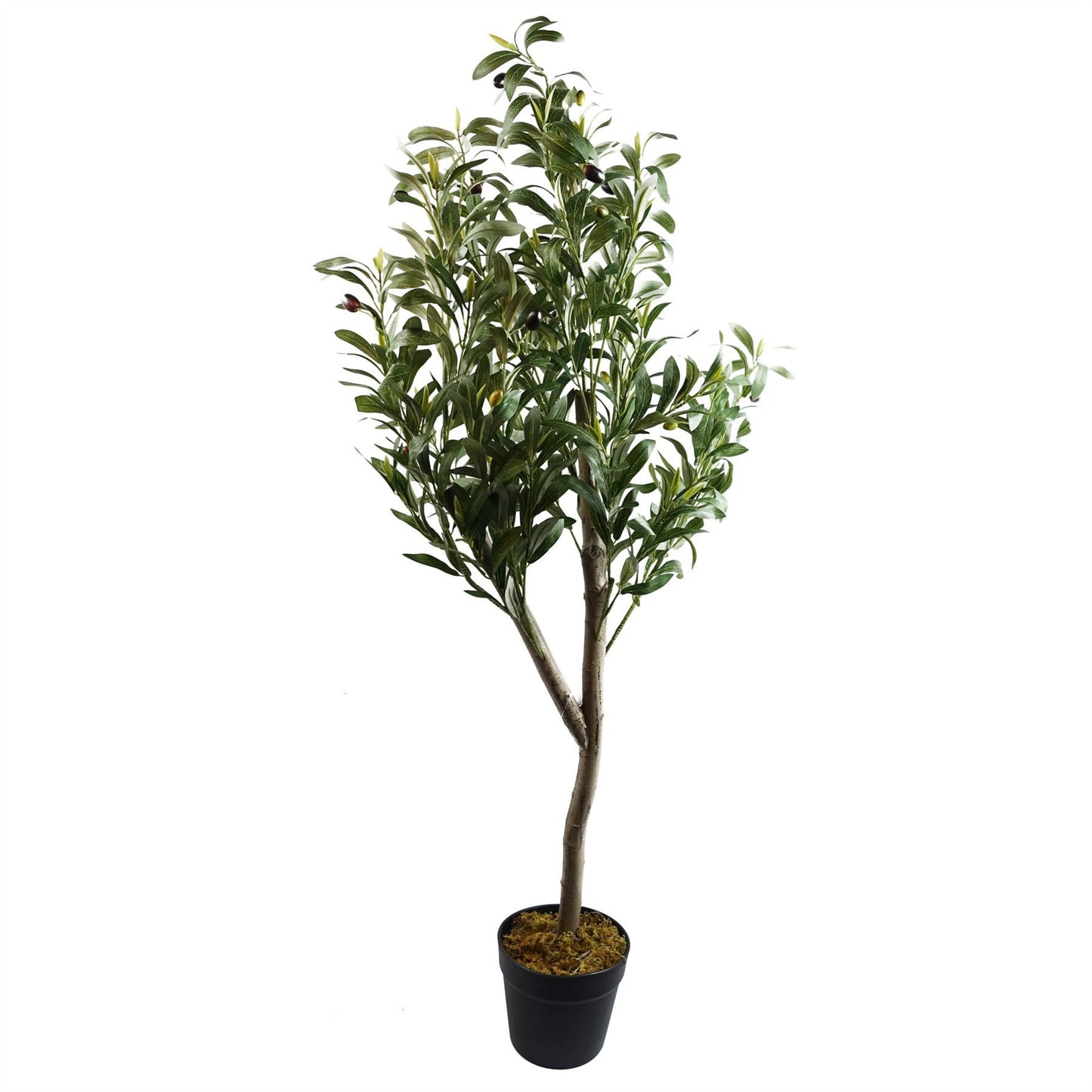 120cm Medium Artificial Olive Tree – Natural Wooden Trunk & Realistic Foliage
