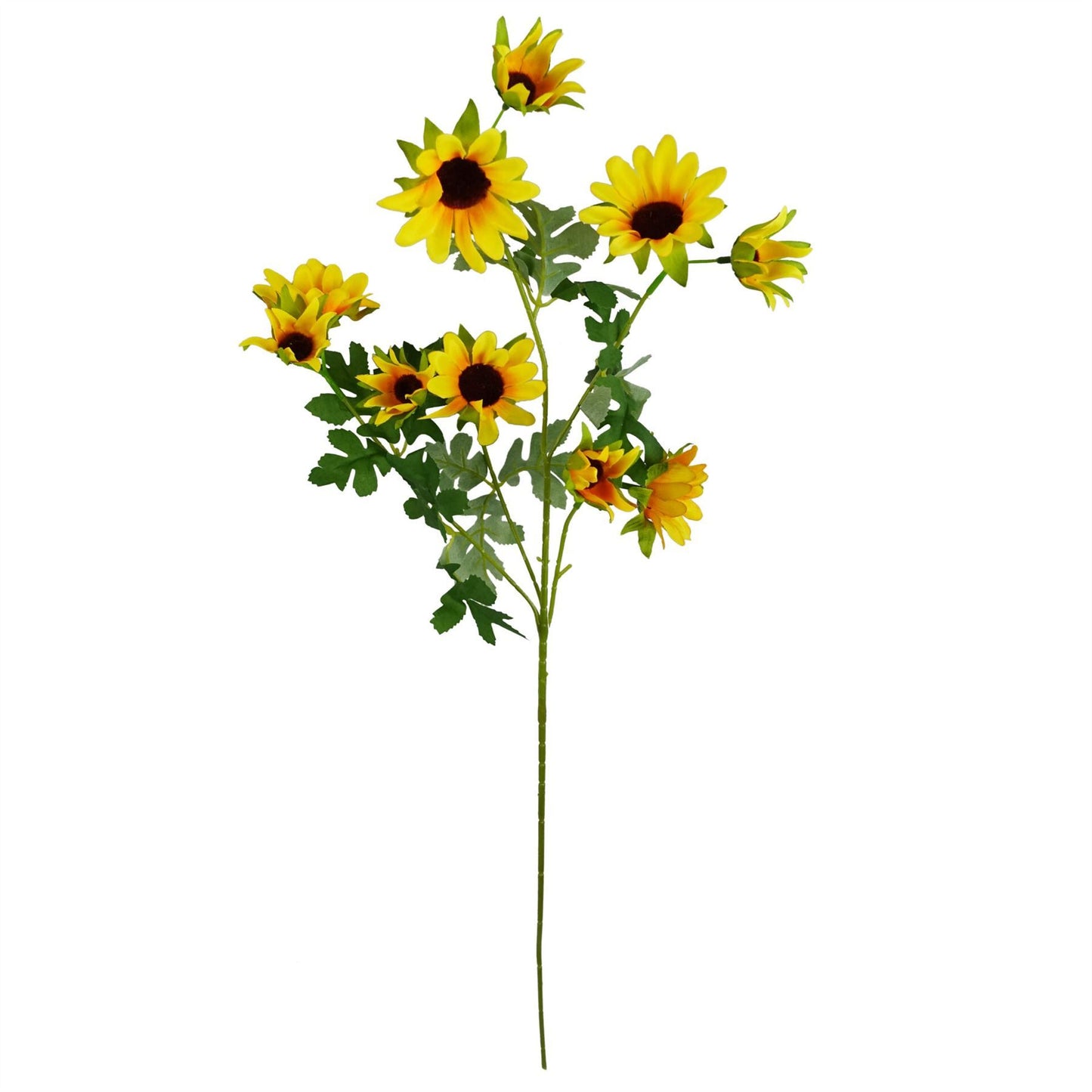 6 x 70cm Medium Artificial Yellow Daisy Flower Sprays – Faux Daisy Stems