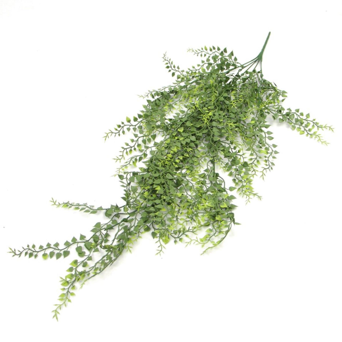 82cm Medium Hanging Artificial Trailing Button Fern – UV & Fire Resistant Faux Plant