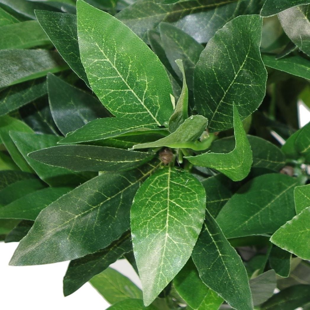 120cm Medium Artificial Bay Laurel Ball Tree – Plain Natural Trunk Topiary for Home or Office