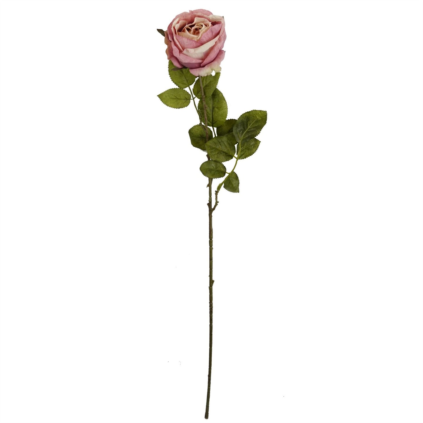 6 x 70cm Medium Artificial Light Pink Rose Stems – Realistic Faux Rose Flowers