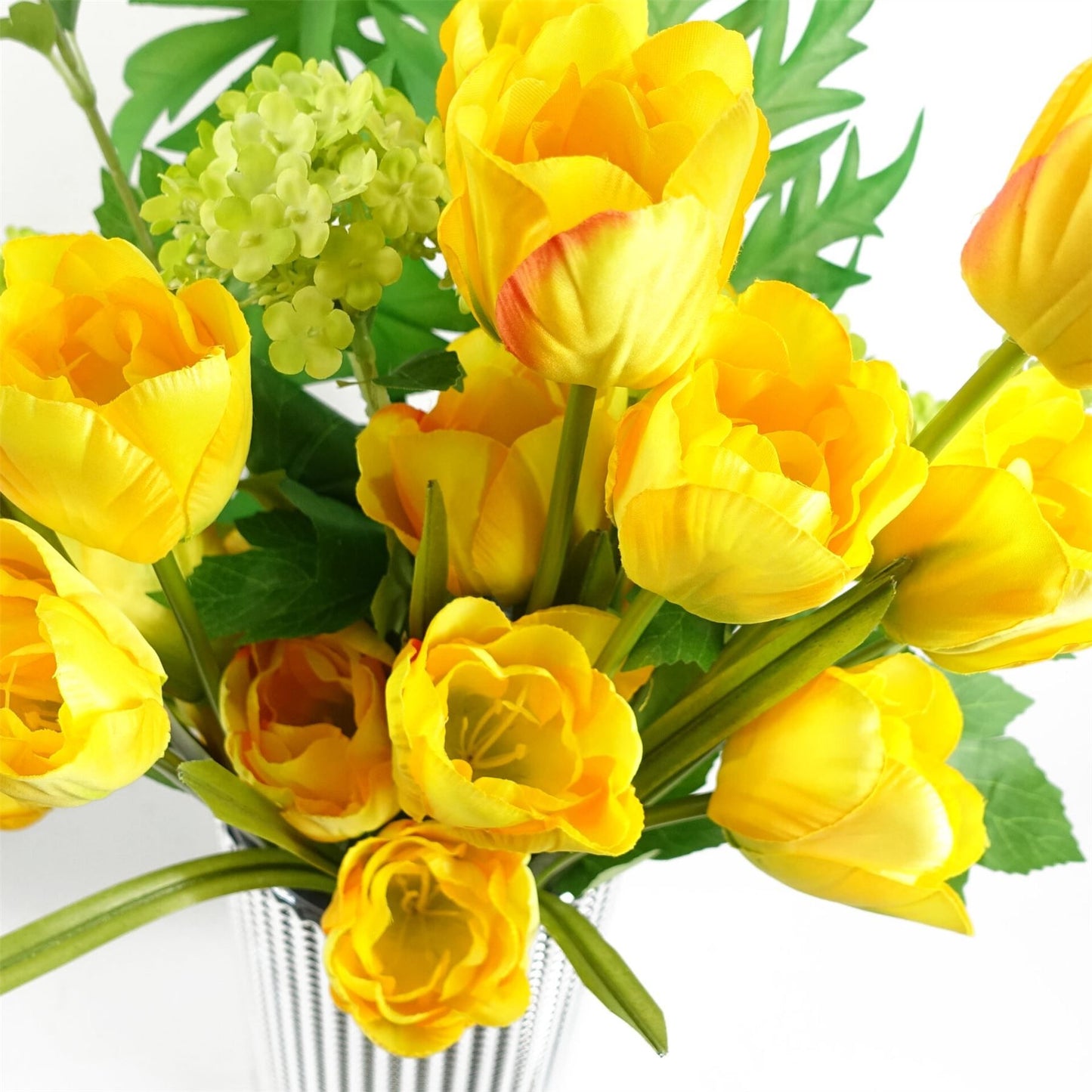 80cm Medium Artificial Yellow Tulip Stem – Faux Realistic Tulip Flowers