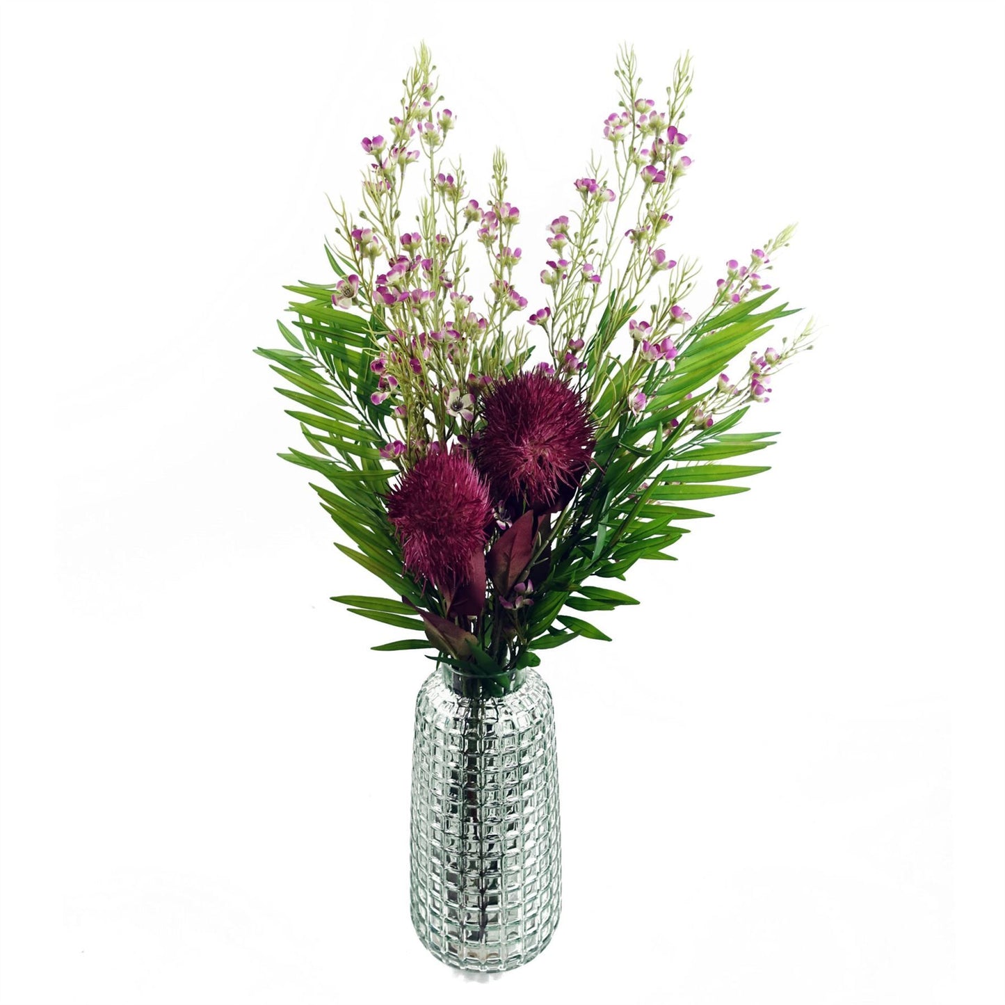 70cm Medium Purple Artificial Globe Thistle Stem – Realistic Faux Flower