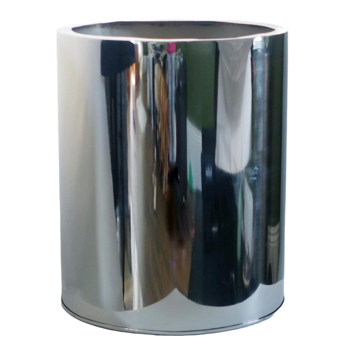 51cm x 41cm Extra Large Silver Metal Planter – Oversized Indoor Plant Pot