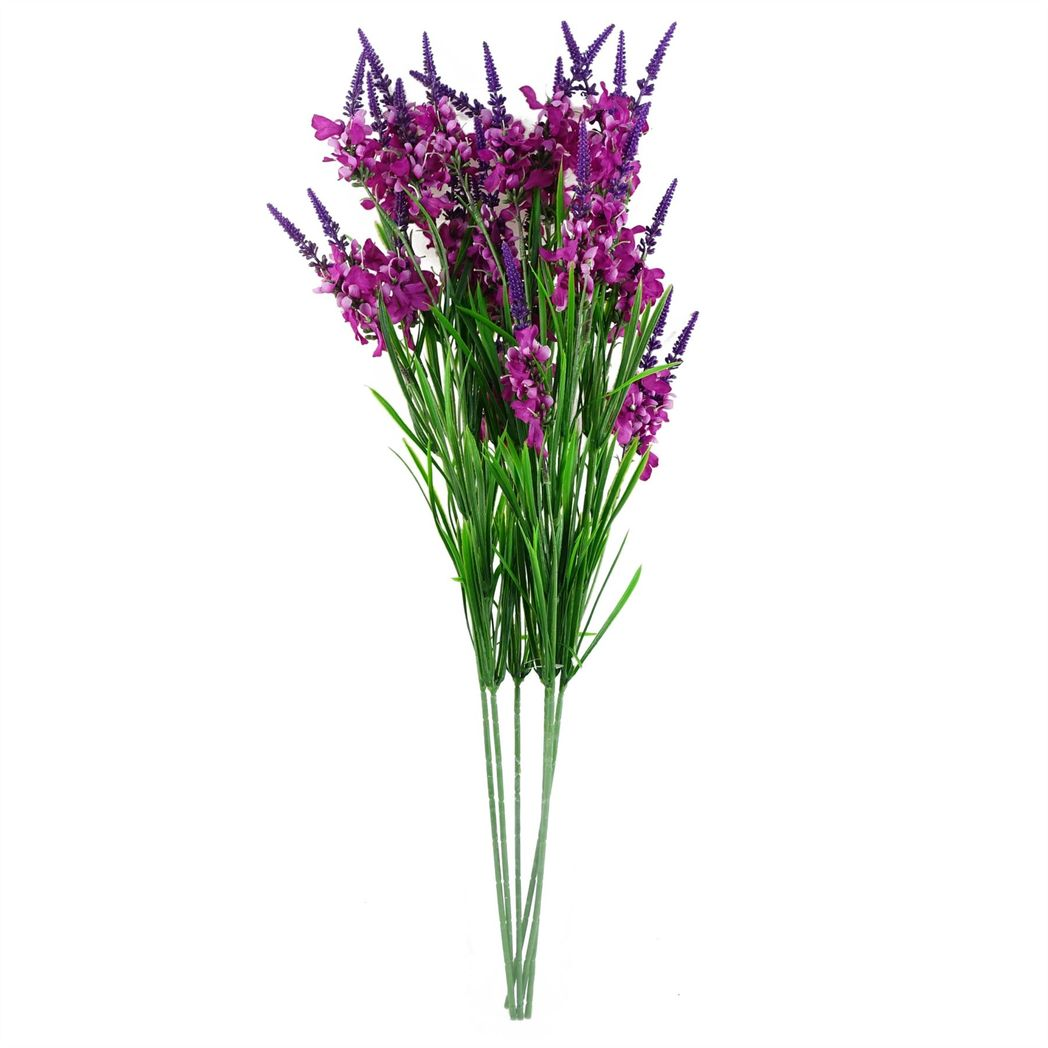 6 x 80cm Medium Dark Pink Artificial Larkspur Stems – Silk Flower Set