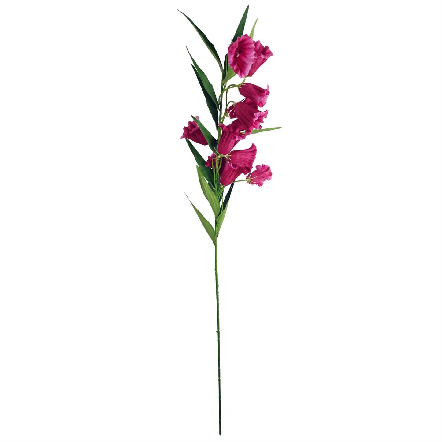6 x 100cm Large Artificial Pink Trumpet Flower Stems – Faux Floral Arrangement Set