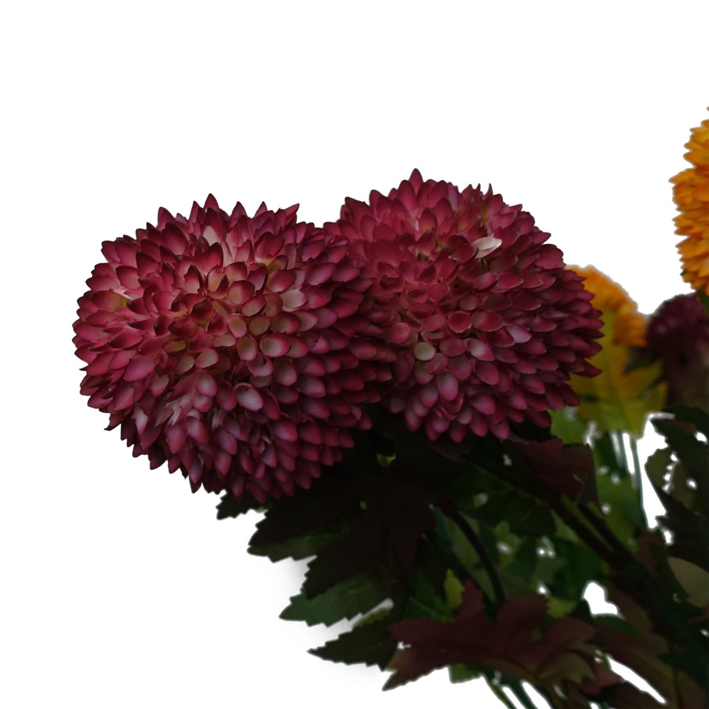 6 x 70cm Medium Artificial Pink Ball Dahlia Flowers – Faux Dahlia Stems