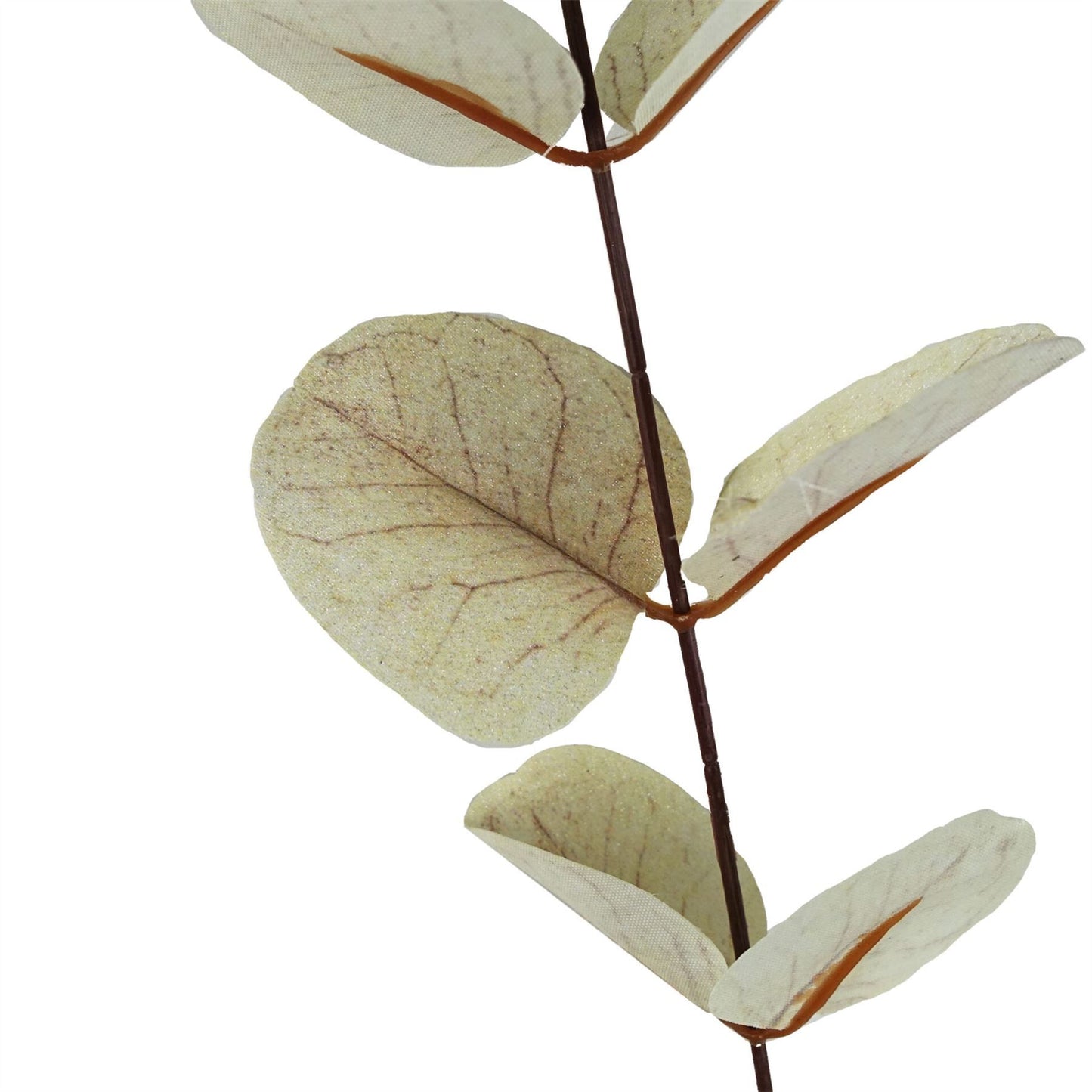 6 x 80cm Medium Artificial White Eucalyptus Stems – Faux Eucalyptus Bundle