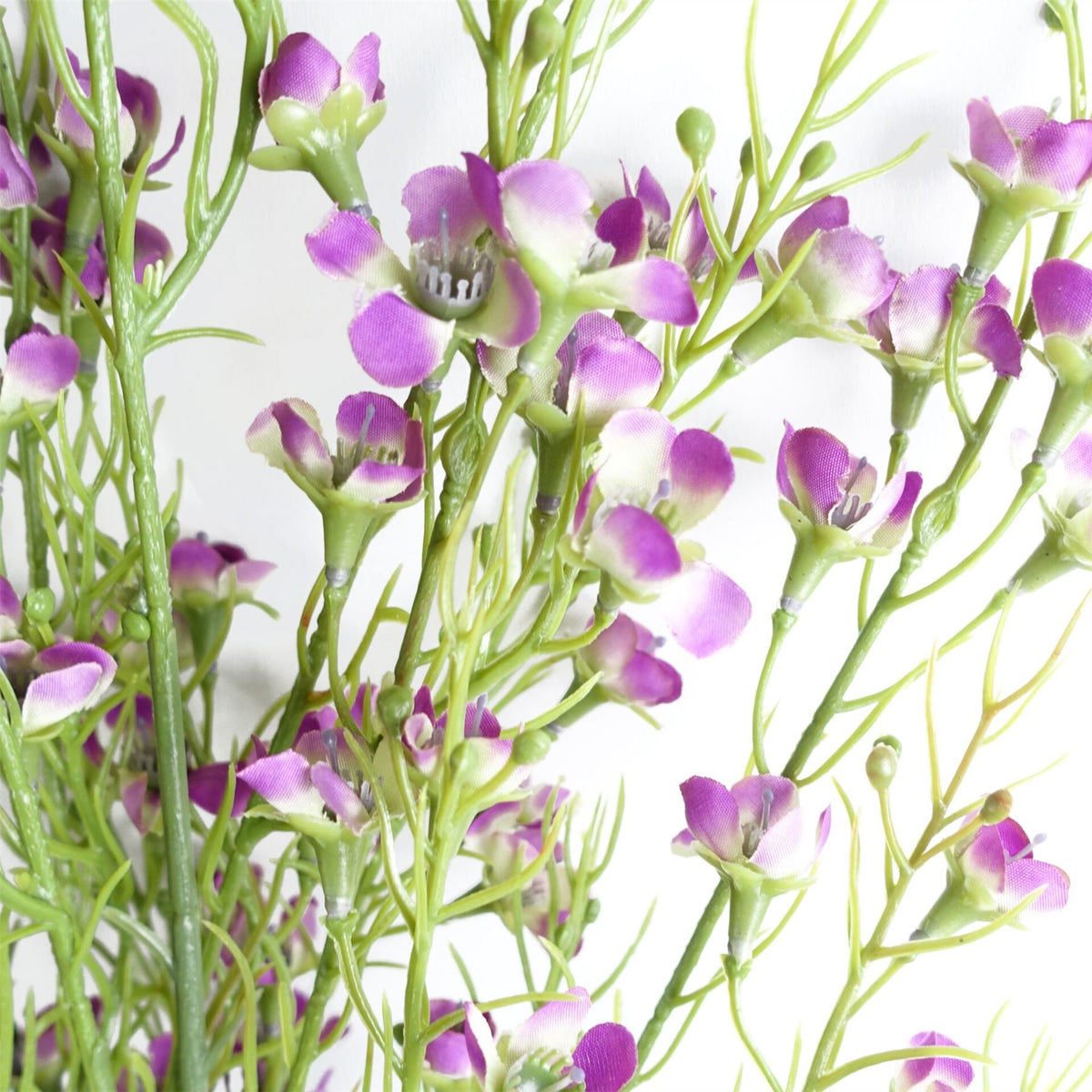 100cm Large Artificial Foliage with Small Purple Flowers Bare Stem – Realistic Faux Flower Stem