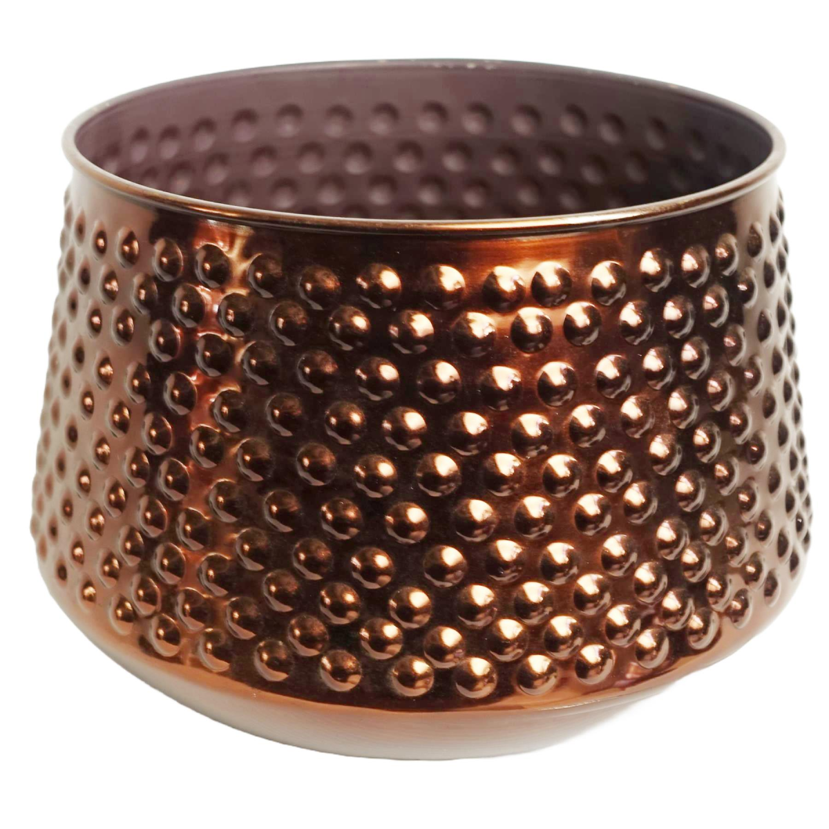 24cm x 18cm Medium Antique Copper Metal Planter – Premium Copper Plant Pot