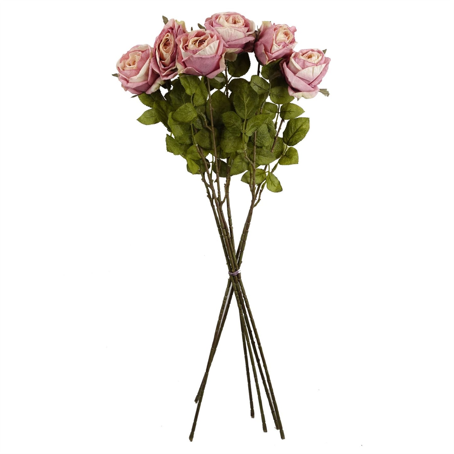 70cm Medium Artificial Light Pink Rose Stem – Realistic Faux Rose Flower