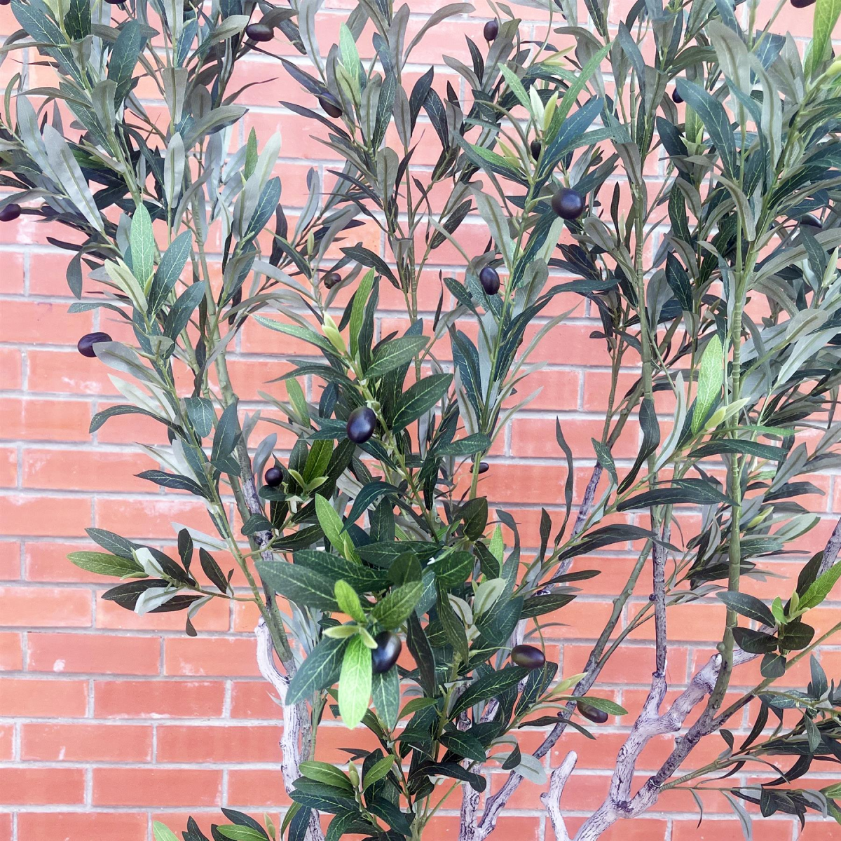 200cm Extra Large Artificial Olive Tree – Realistic Faux Olive Tree with Stone-Style Planter