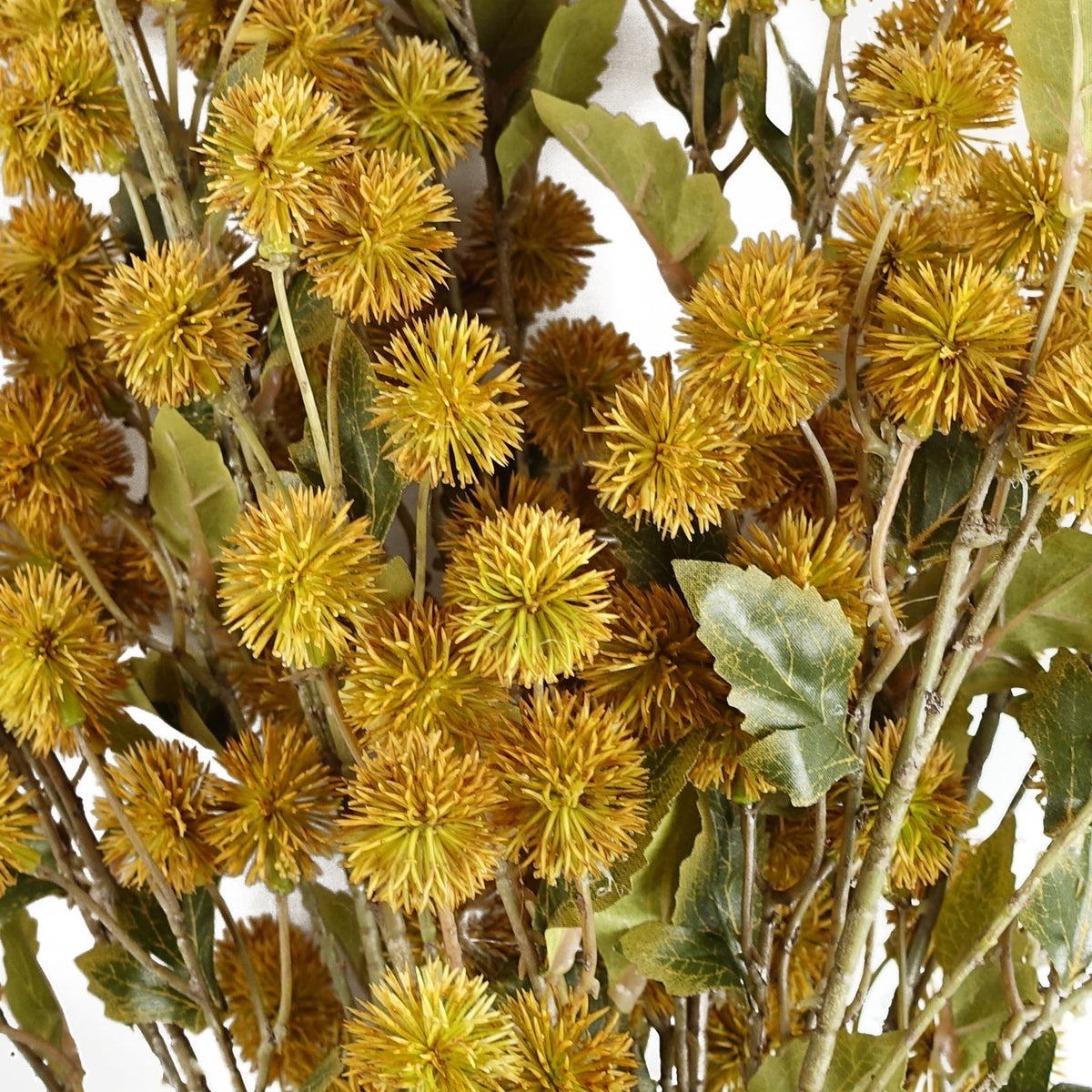 85cm Medium Artificial Yellow Craspedia Flower – Realistic Faux Stem