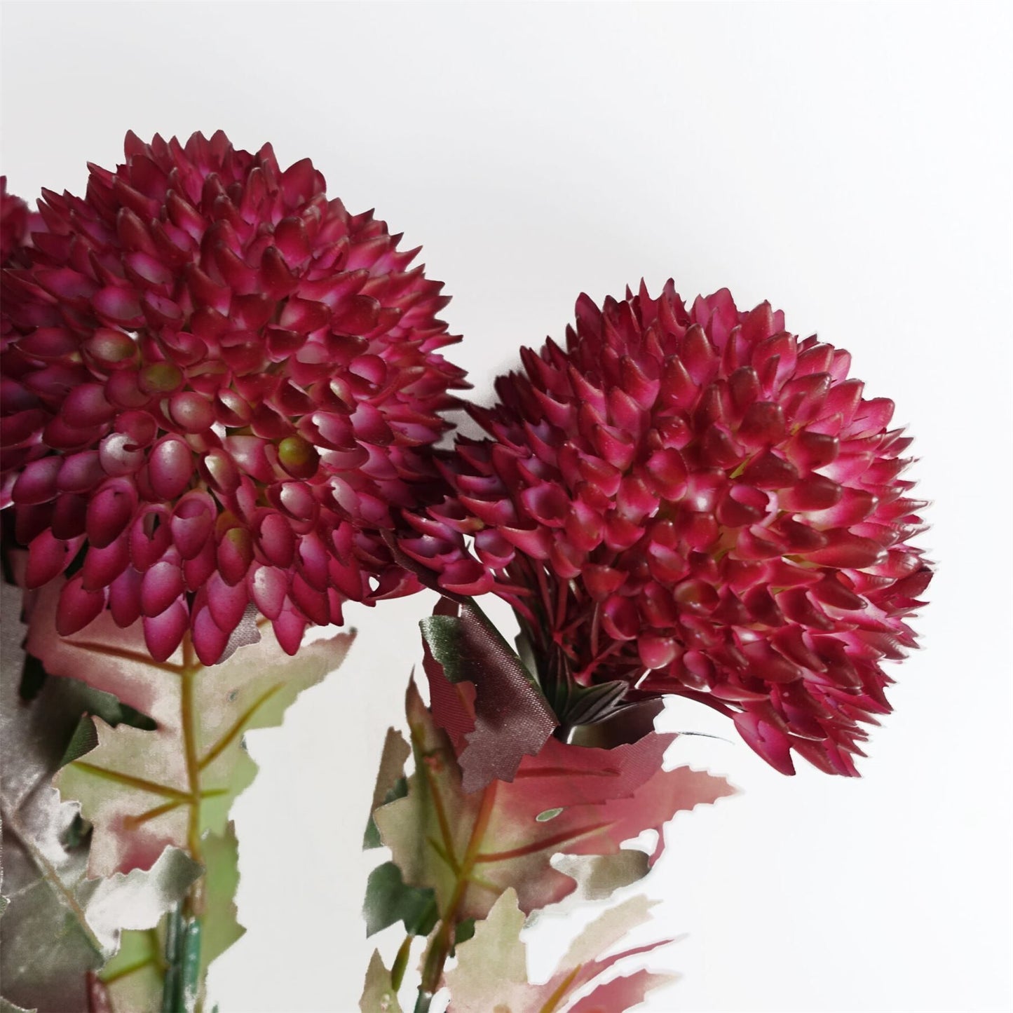 70cm Medium Artificial Pink Ball Dahlia Flower – Faux Dahlia Stem