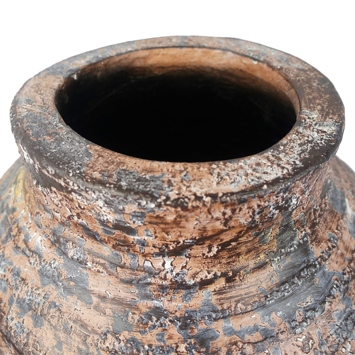 40cm x 32cm Large Aztec Textured Composite Vase Planter – Indoor Plant Pot