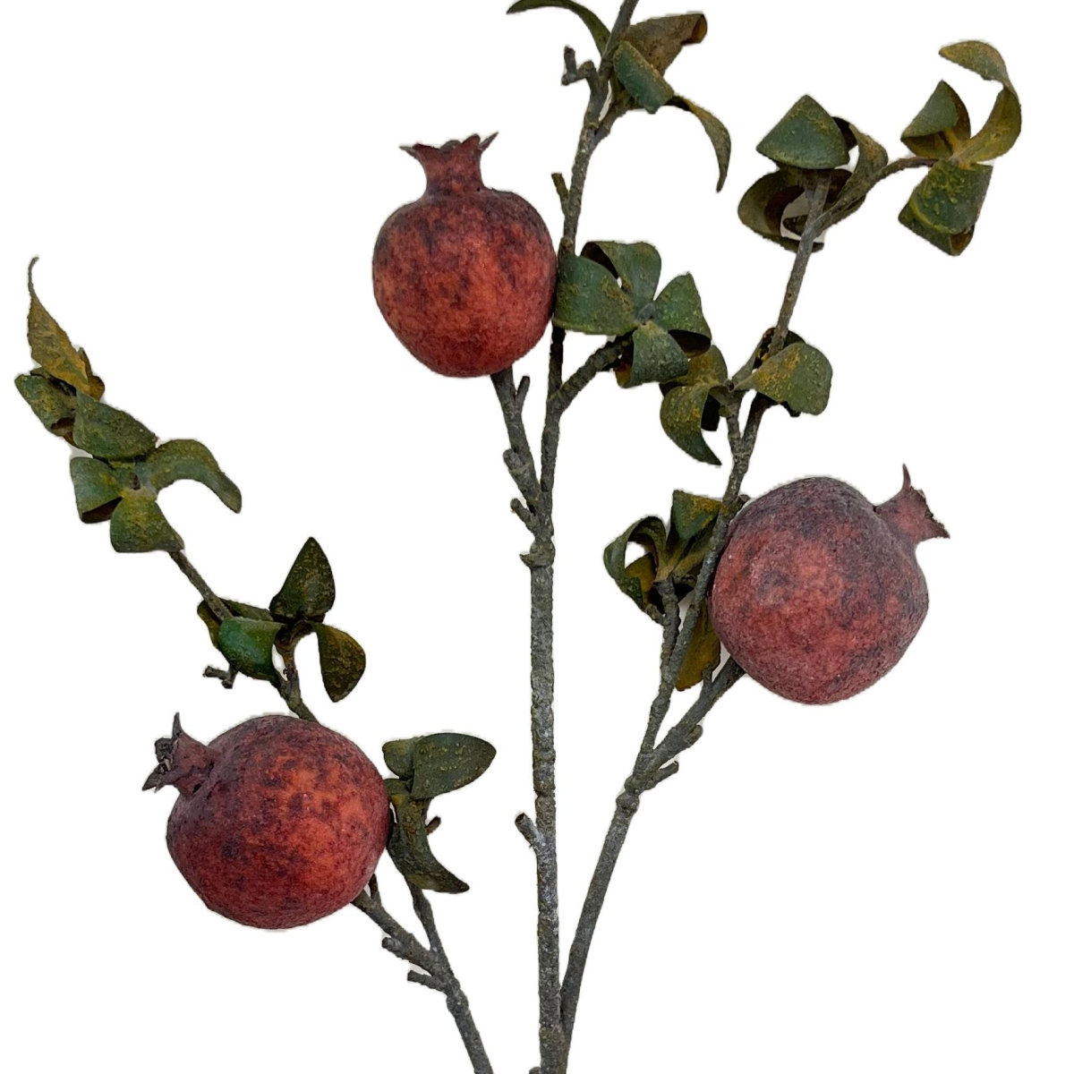 75cm Medium Artificial Pomegranate Stem – Realistic Faux Fruit