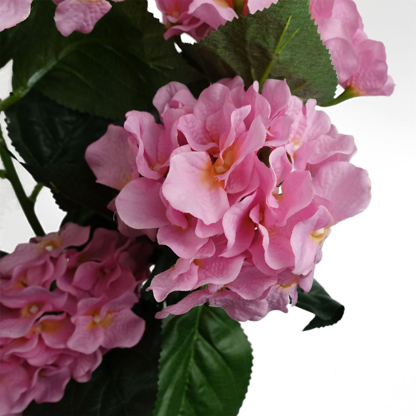 55cm Small Artificial Pink Hydrangea Plant – Lifelike Faux Hydrangea with Decorative Planter