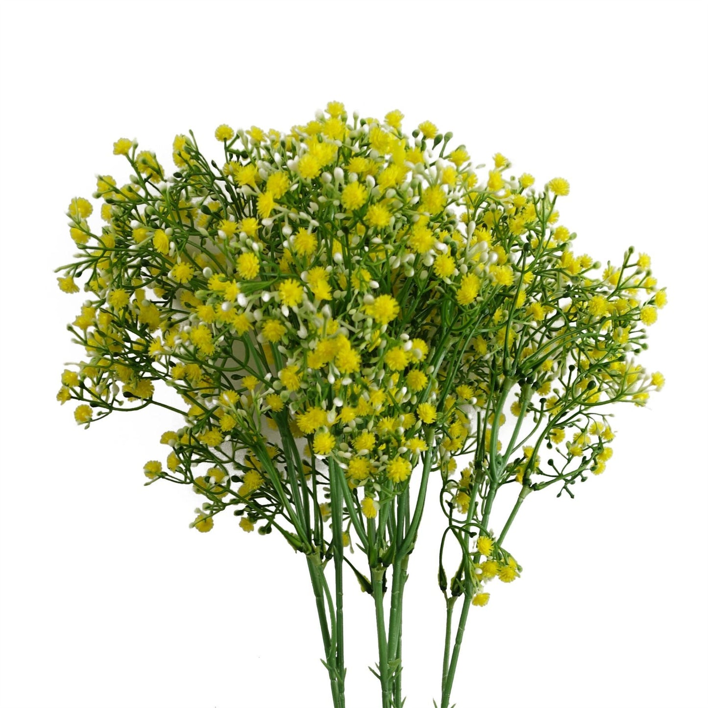 55cm Small Faux Yellow Gypsophila Stem – Artificial Baby’s Breath