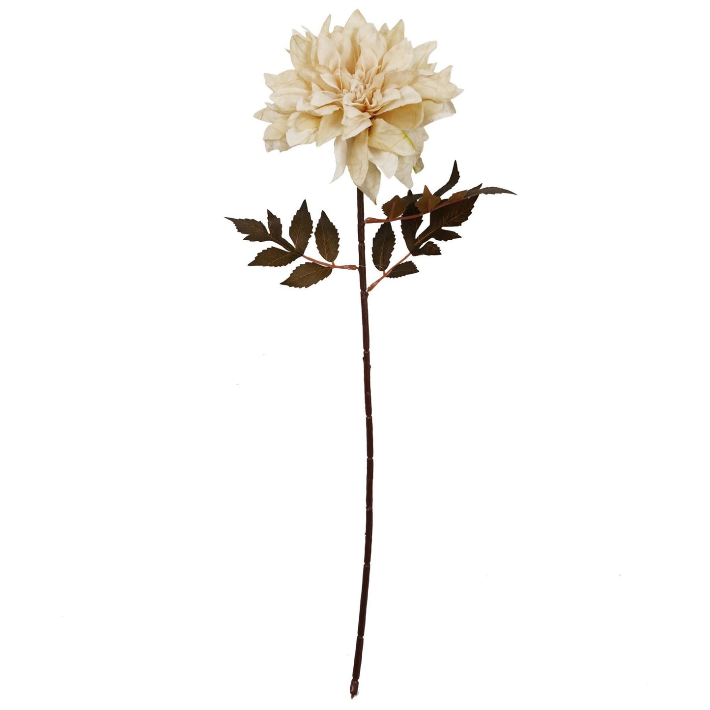 55cm Small Artificial Dusty Cream Dahlia Flower – Faux Dahlia Stem