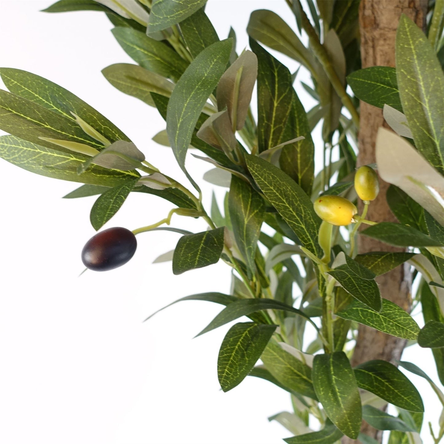 150cm Large Artificial Olive Tree with Wooden Trunk – Realistic Indoor Faux Olive Décor