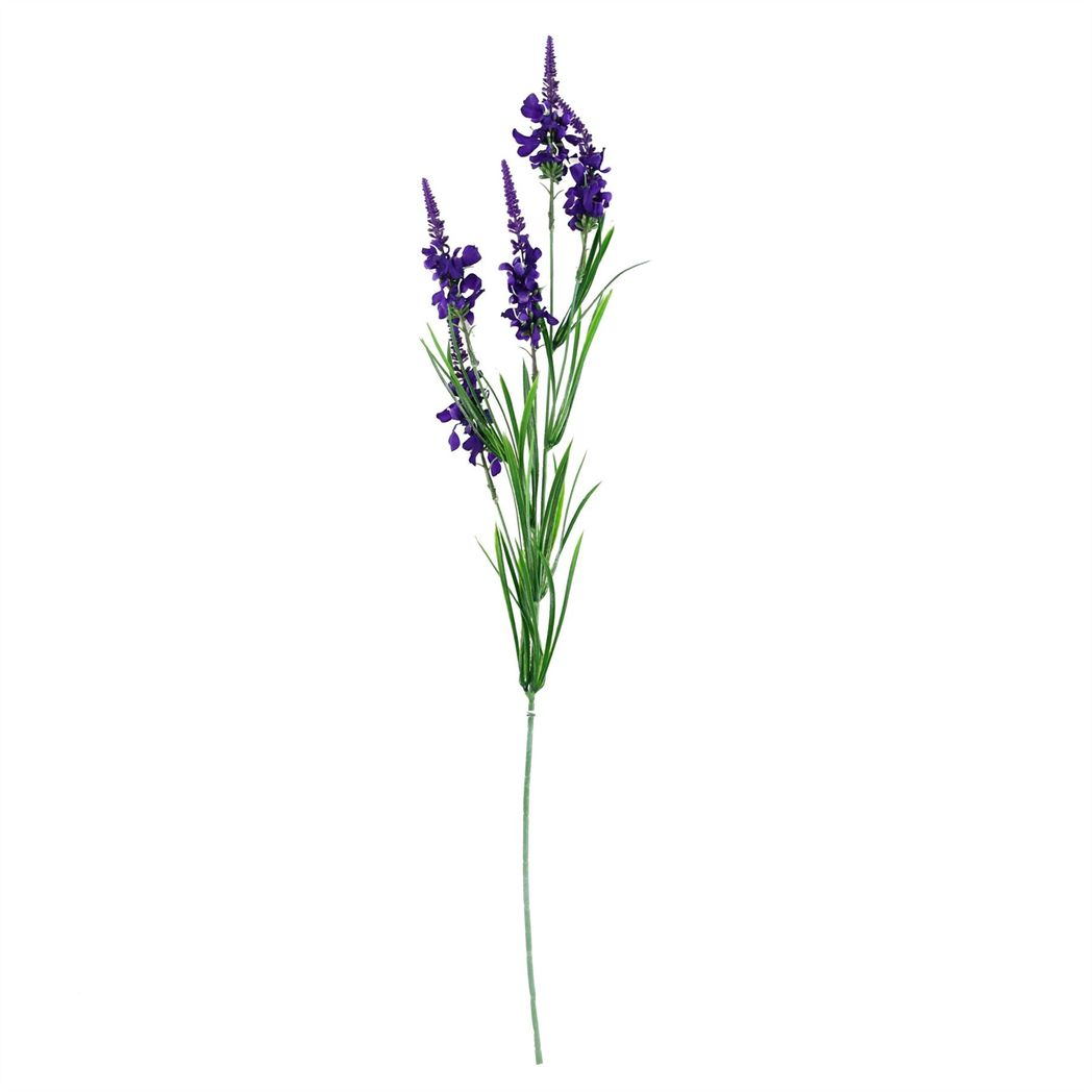 6 x 80cm Medium Purple Artificial Larkspur Stems – Silk Flower Set