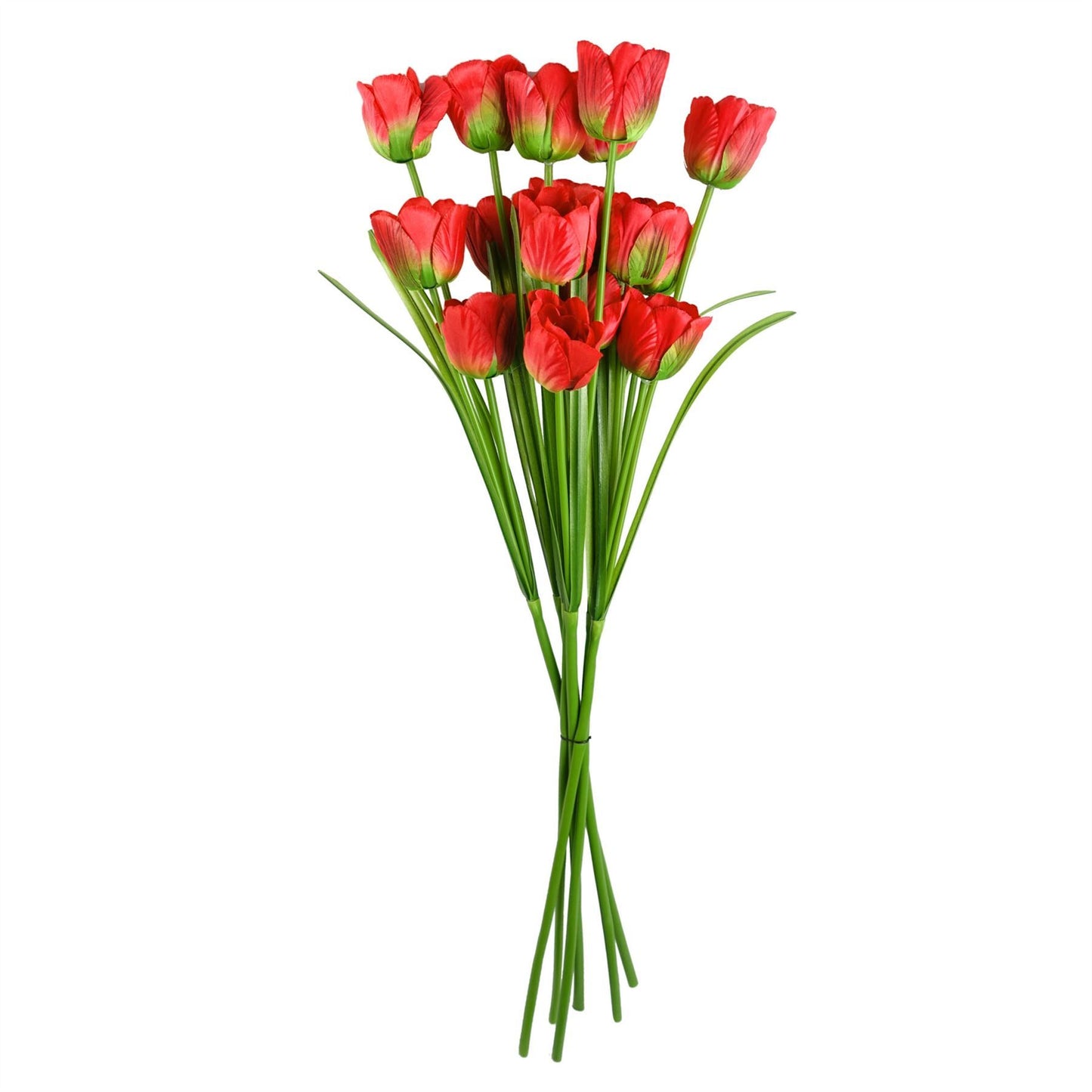 80cm Medium Artificial Red Tulip Stem – Faux Realistic Tulip Flowers