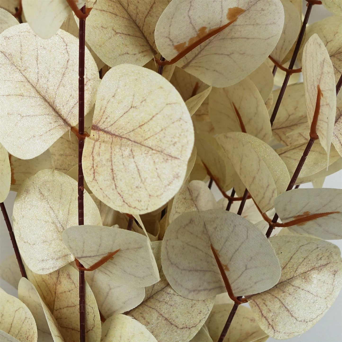 80cm Medium Artificial White Eucalyptus Stem – Faux Eucalyptus Foliage